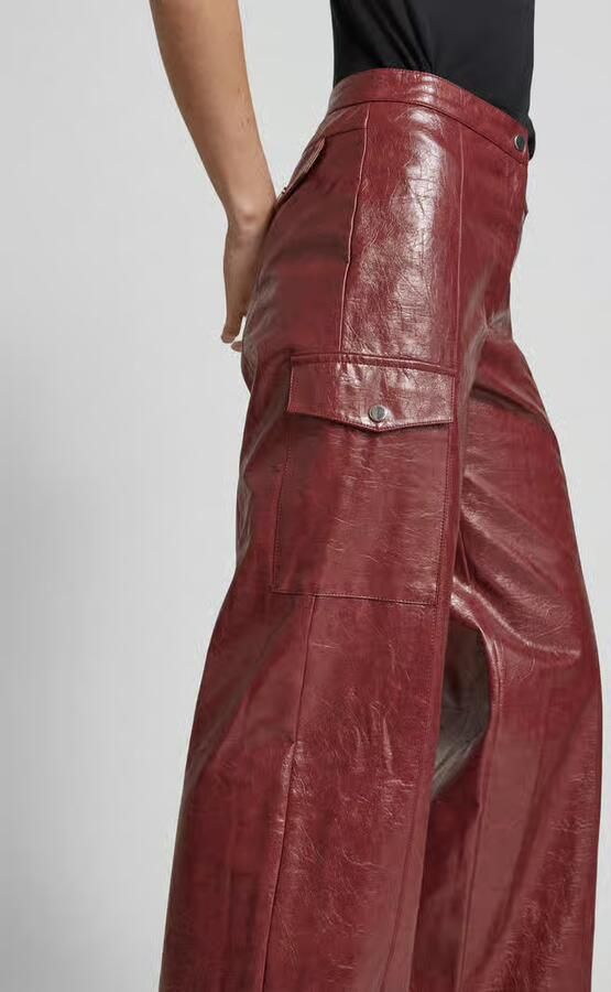BAUM & PFERDGARTEN Stoffen broek in leerlook