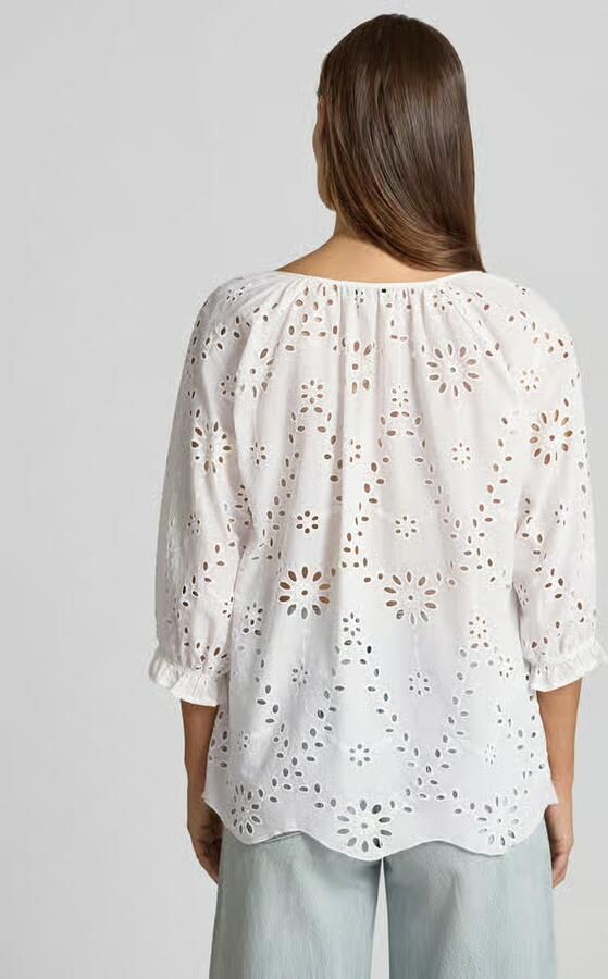 Betty Barclay Blouse met ajourwerk en tuniekkraag