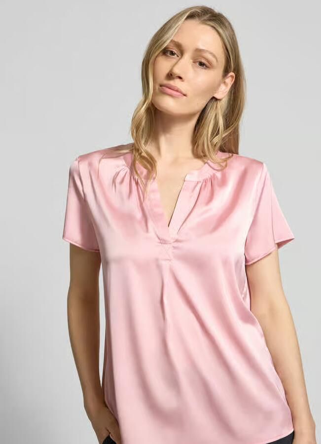 Betty Barclay Blouseshirt van satijn met V-hals