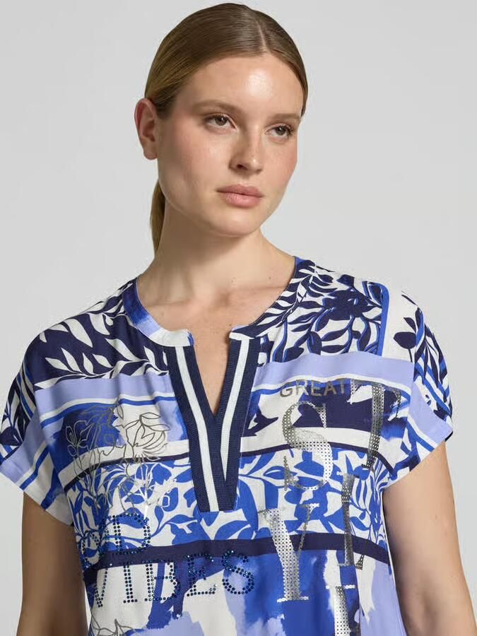 Betty Barclay Blouseshirt van viscose met strass-steentjes