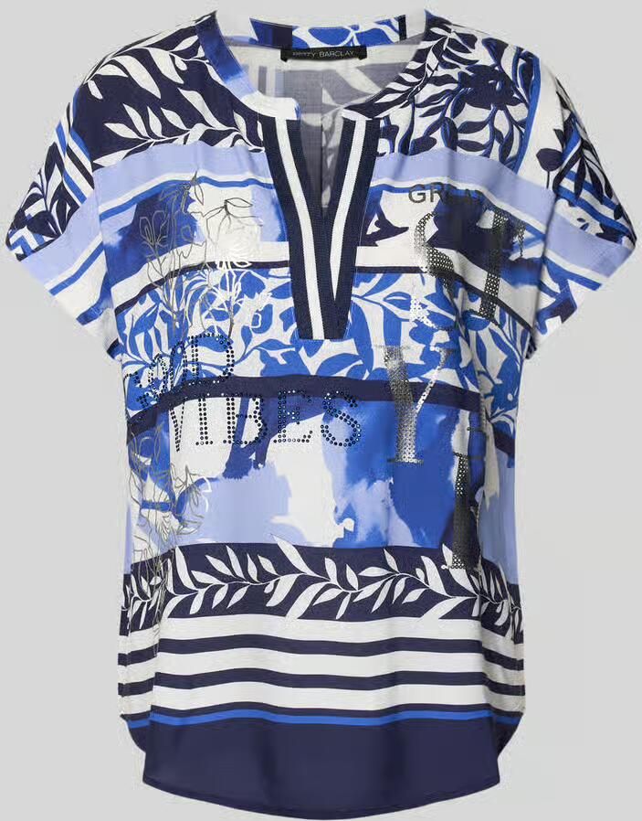 Betty Barclay Blouseshirt van viscose met strass-steentjes - Foto 2