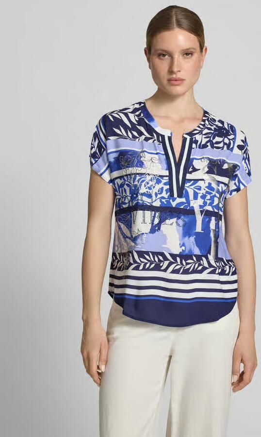 Betty Barclay Blouseshirt van viscose met strass-steentjes - Foto 3