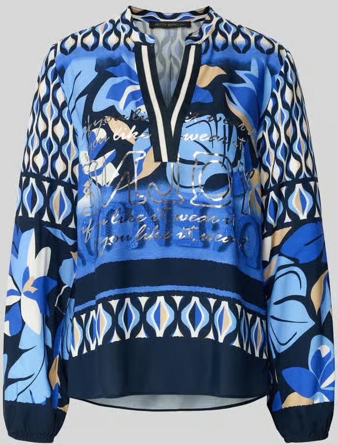 Betty Barclay Blouseshirt van viscose met tuniekkraag