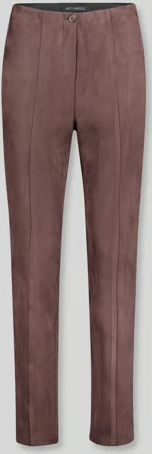 Betty Barclay Broek van imitatieleer met logodetail