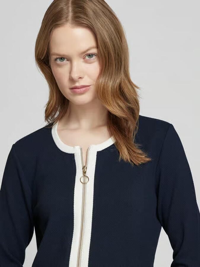 Betty Barclay Slim fit jack met viscose in gebreide look