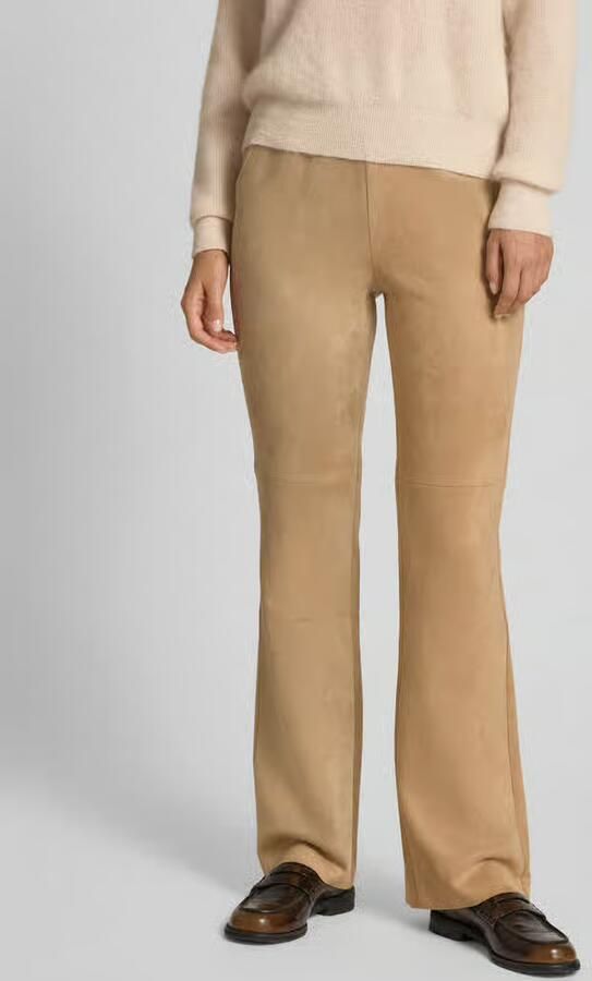 Betty Barclay Flared fit stoffen broek in leerlook model 'September' - Foto 2