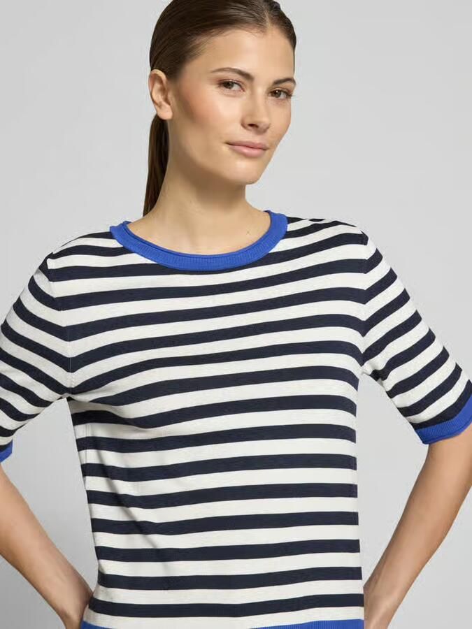 Betty Barclay Gebreid shirt van viscosemix met ronde hals