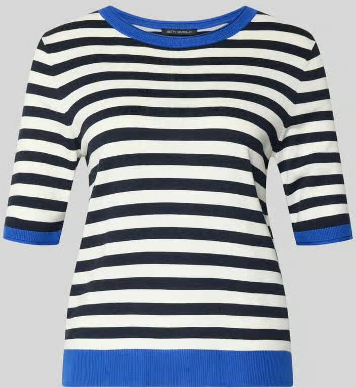 Betty Barclay Gebreid shirt van viscosemix met ronde hals - Foto 2