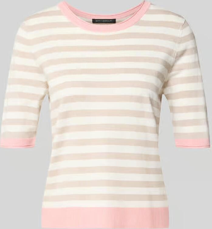 Betty Barclay Gebreid shirt van viscosemix met ronde hals - Foto 2