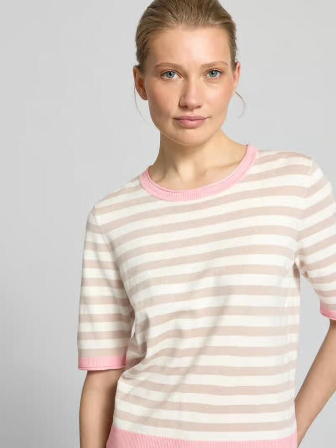 Betty Barclay Gebreid shirt van viscosemix met ronde hals