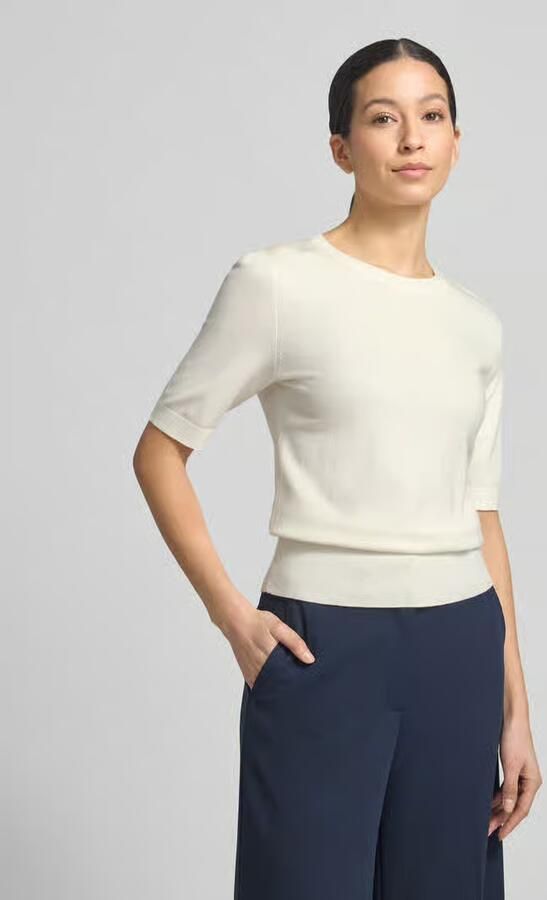 Betty Barclay Gebreid shirt van viscosemix met ronde hals - Foto 4