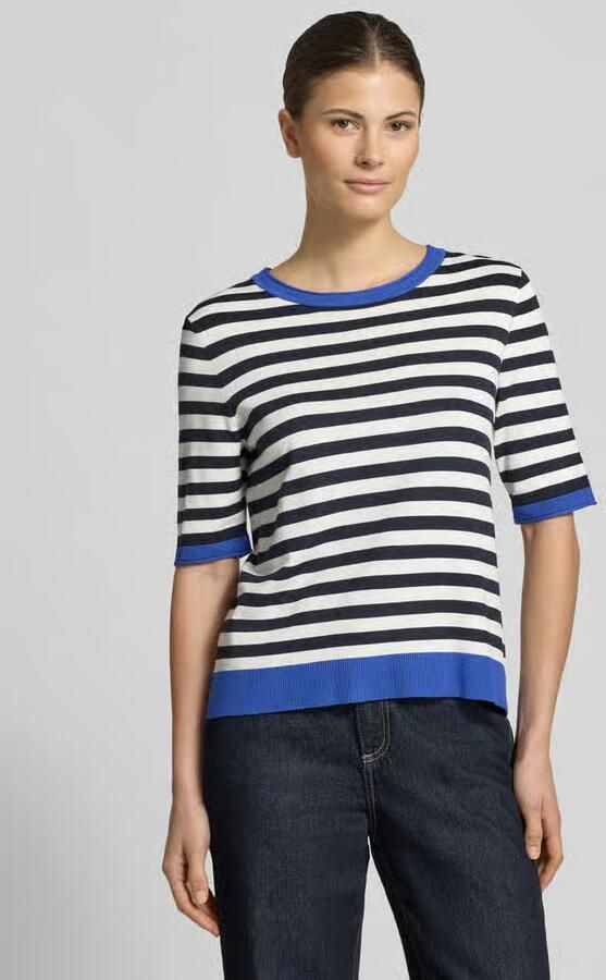 Betty Barclay Gebreid shirt van viscosemix met ronde hals - Foto 3