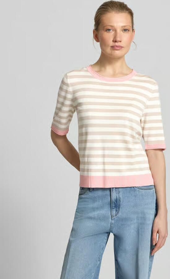 Betty Barclay Gebreid shirt van viscosemix met ronde hals - Foto 3