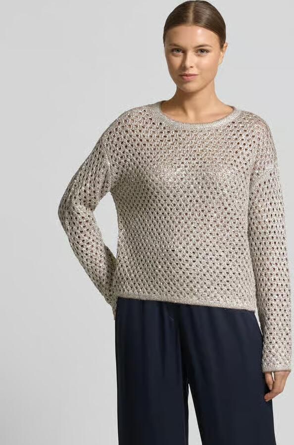 Betty Barclay Gebreide pullover met broderie anglaise - Foto 3