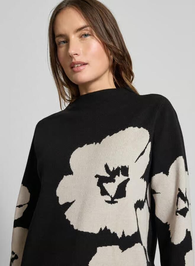 Betty Barclay Gebreide pullover met geribde opstaande kraag - Foto 2
