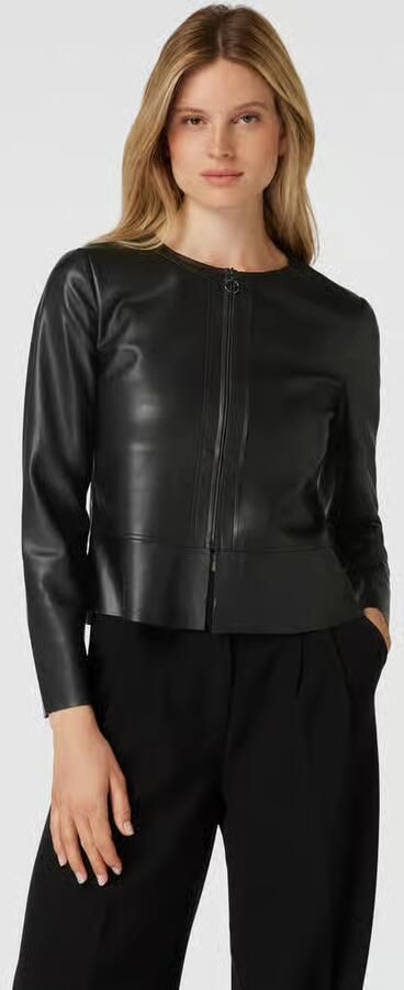 Betty Barclay Aansluitende Imitatieleren Blazer Black Dames - Foto 5