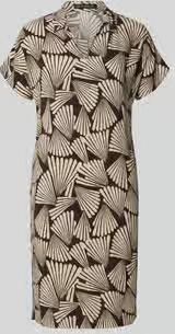 Betty Barclay Knie-lange jurk van viscose met platte kraag