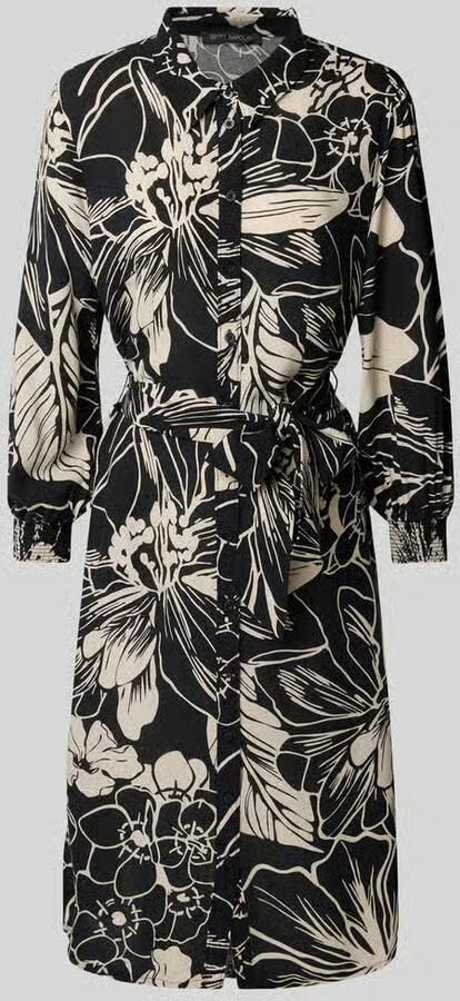 Betty Barclay Knielange blousejurk van viscose met platte kraag - Foto 2