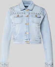 Betty Barclay Kort jeansjack met siersteentjes