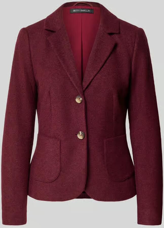 Betty Barclay Korte blazer van wol met opgestikte zakken