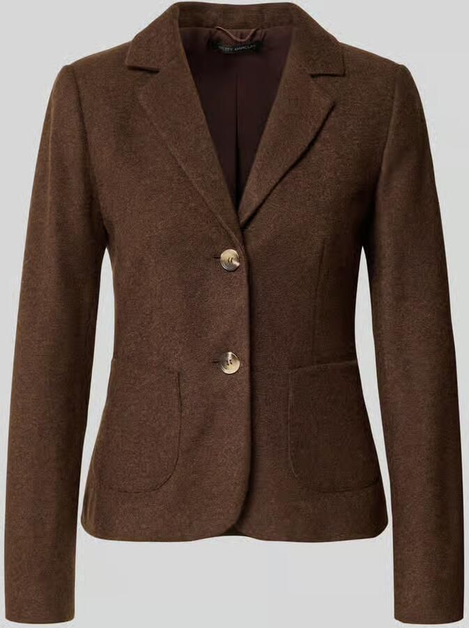 Betty Barclay Korte blazer van wol met opgestikte zakken