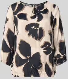 Betty Barclay Loose fit blouse met lange mouwen van pure viscose model 'NOS JULI'