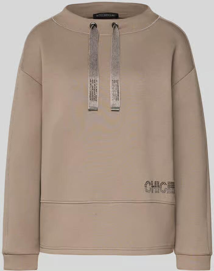 Betty Barclay Loose fit sweatshirt van viscosemix met een opstaande kraag