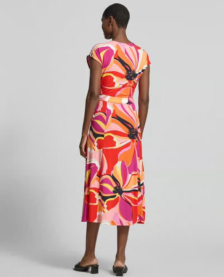 Betty Barclay midi-jurk in wikkellook met zijdelingse strik sluiting - Foto 2