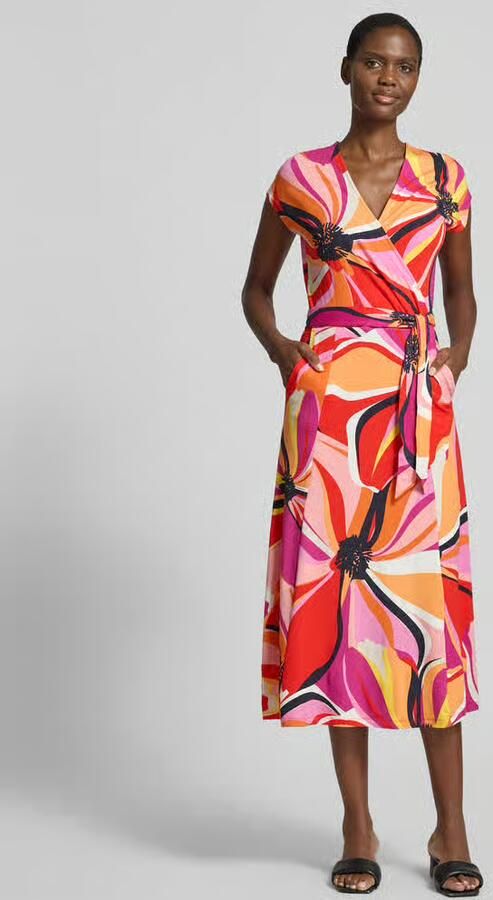 Betty Barclay midi-jurk in wikkellook met zijdelingse strik sluiting - Foto 3