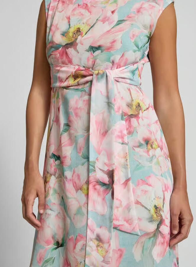 Betty Barclay midi-jurk met strikceintuur