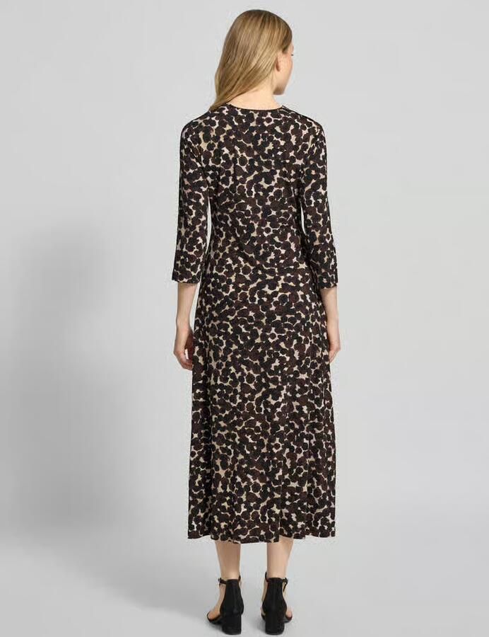 Betty Barclay Midi-jurk met V-hals en knoopdetail