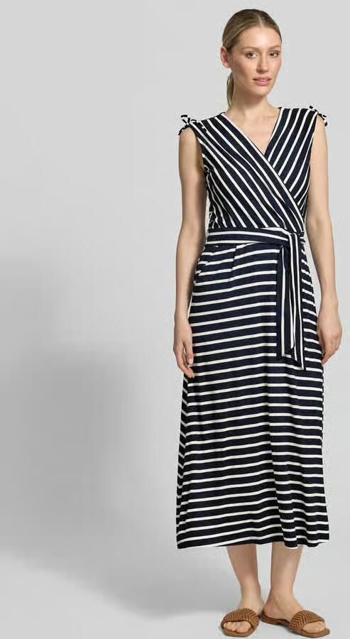 Betty Barclay midi-jurk van viscosemix met V-hals - Foto 3
