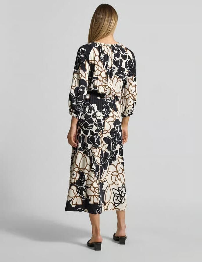 Betty Barclay midi-jurk van zuivere viscose met florale all-over print - Foto 3