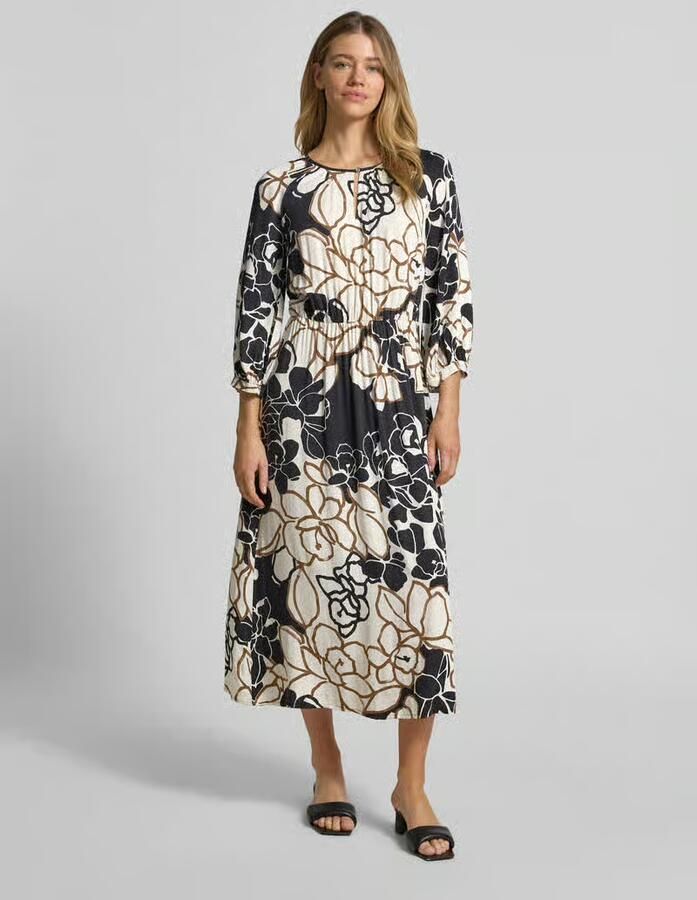 Betty Barclay midi-jurk van zuivere viscose met florale all-over print - Foto 2