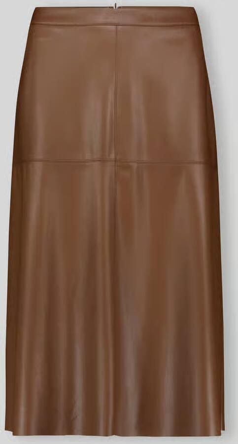 Betty Barclay Midirok met loopsplit in leerlook