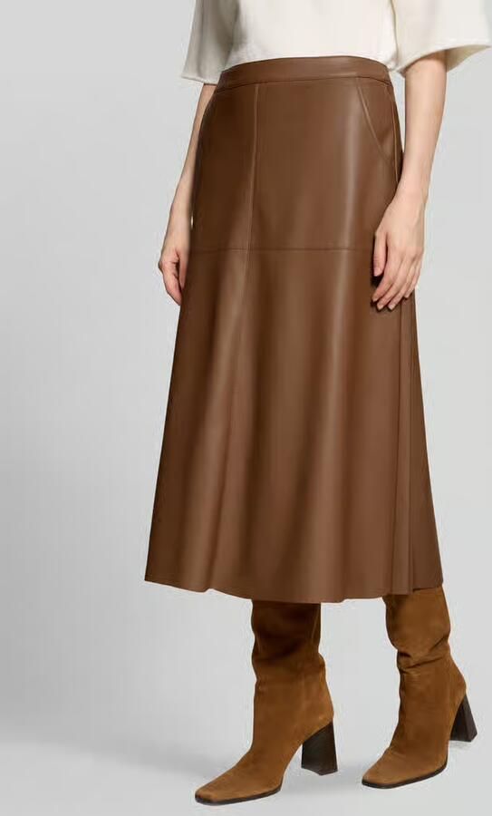 Betty Barclay Midirok met loopsplit in leerlook - Foto 3