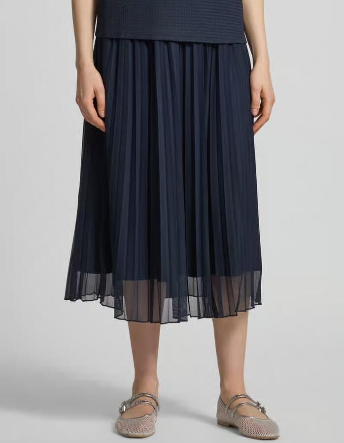 Betty Barclay Midirok met plissévouwen en elastische band - Foto 3