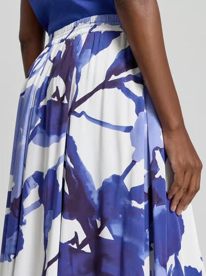 Betty Barclay Midirok van pure viscose met een florale all-over print