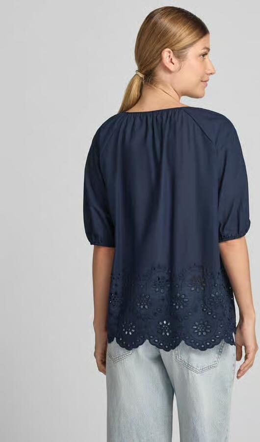 Betty Barclay regular fit blouse met korte mouwen van puur katoen