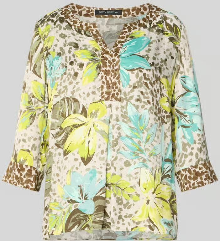 Betty Barclay Regular fit blouse van viscose met 3 4-mouw - Foto 2