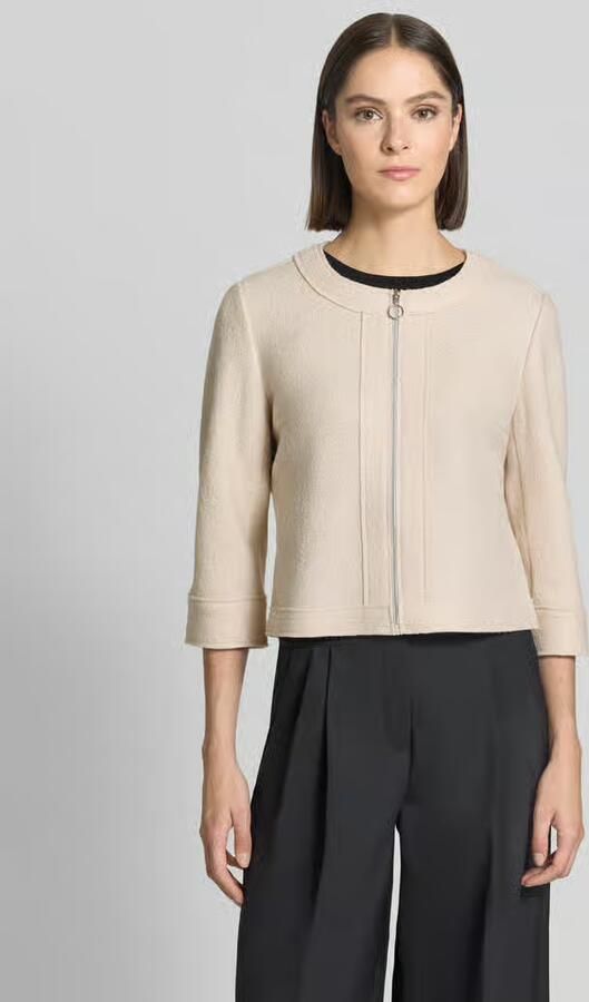 Betty Barclay Regular fit cropped blazer van mix van viscose en wol - Foto 3