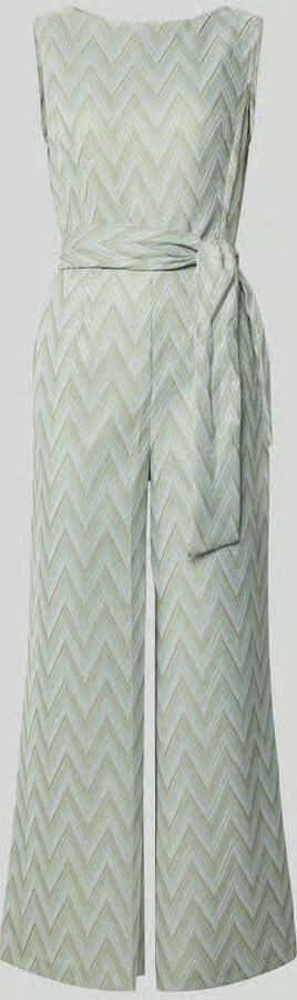 Betty Barclay regular fit jumpsuit met geometrisch all-over stitching - Foto 3