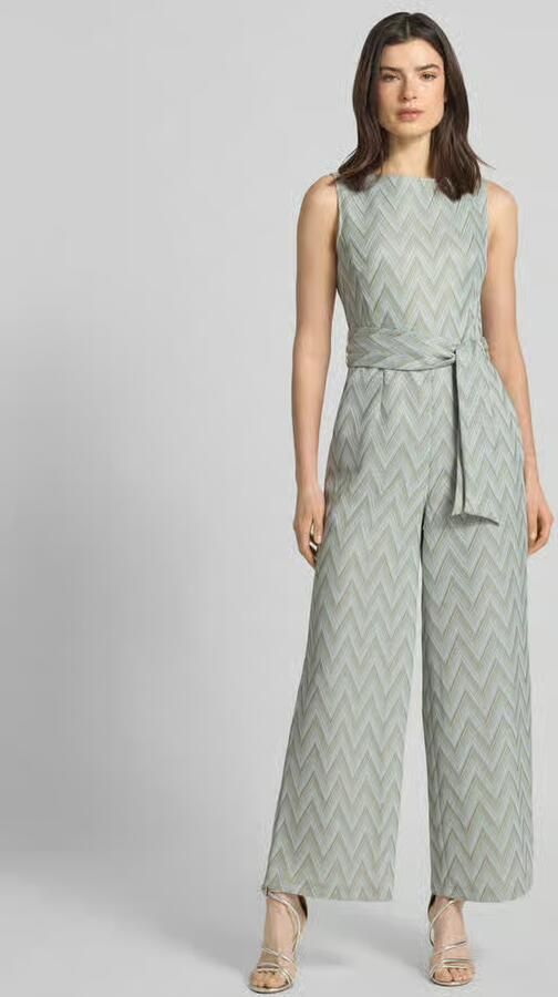 Betty Barclay regular fit jumpsuit met geometrisch all-over stitching - Foto 4