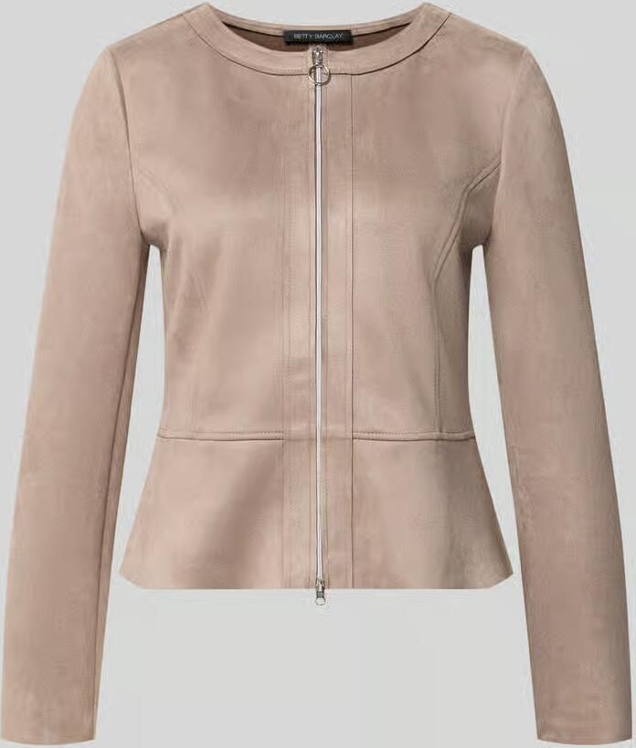 Betty Barclay Regular Fit korte blazer in leerlook model 'NOS JULI'