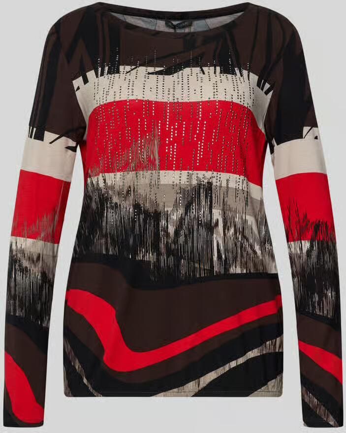 Betty Barclay Regular fit shirt met lange mouwen van viscosemix met strass-steentjes
