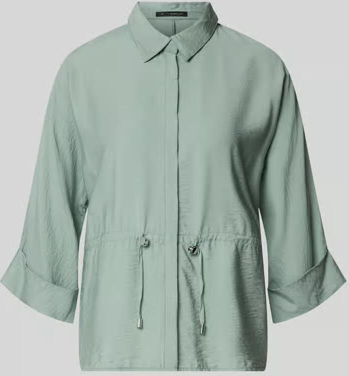 Betty Barclay relaxed fit blouse van viscosemix met platte kraag - Foto 2
