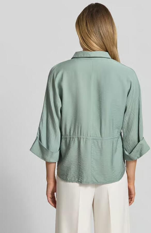 Betty Barclay relaxed fit blouse van viscosemix met platte kraag