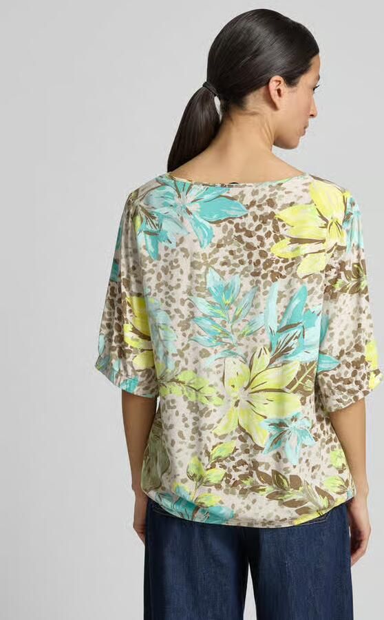 Betty Barclay relaxed fit blouseshirt van viscose met druppelvormige hals - Foto 2