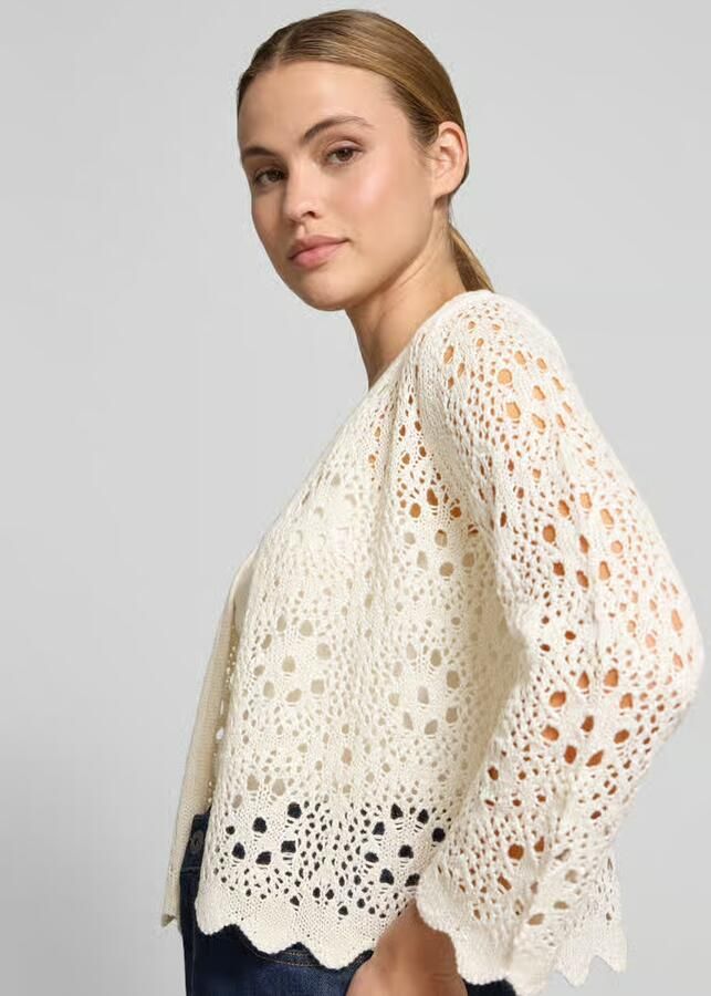 Betty Barclay relaxed fit gebreid vest in ajourlook