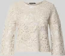 Betty Barclay relaxed fit pullover in tricotlook met all-over paillettenafwerking
